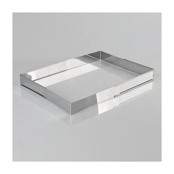 Bakform - LARES - Modell 6012 - Utsträckbar 25 till 46 cm - Rostfritt stål - Höjd 4,7 cm