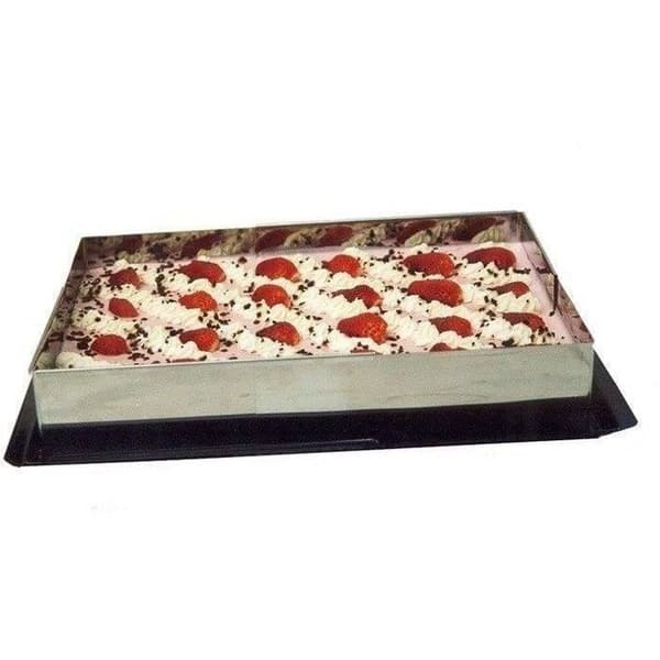 Bakform - LARES - Modell 6012 - Utsträckbar 25 till 46 cm - Rostfritt stål - Höjd 4,7 cm