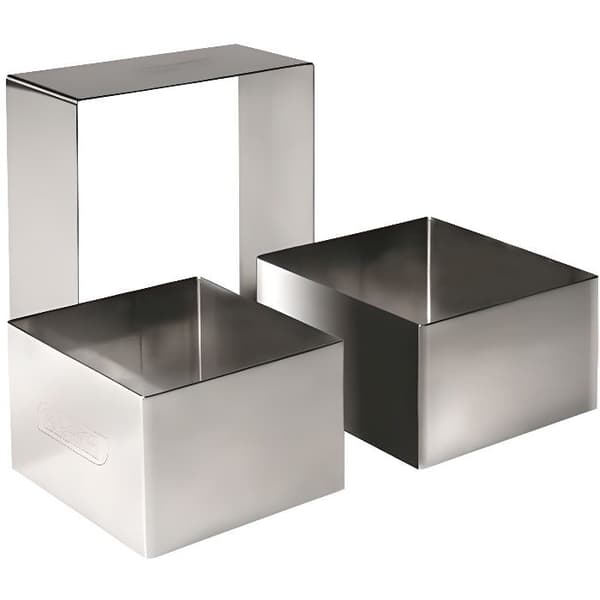 ROSTFRITT STÅL KAKSSKÄRARE HÖJD 4,5 CM - MÅTT 10 X 10 CM - UGN- OCH DISKMASKINSÄKER