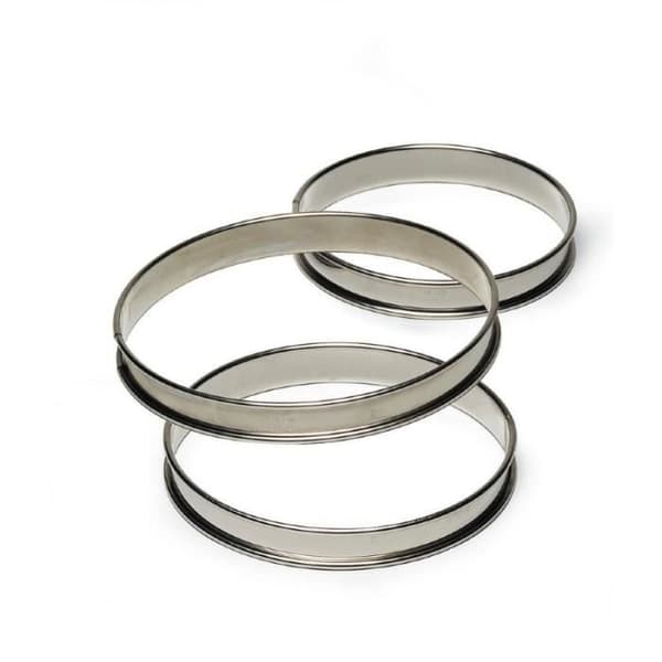 PAJ CIRKEL HÖJD 2,7 CM DIAMETER AV ROSTFRITT STÅL 14 CM - KONTIGREDSKAP - GOBEL