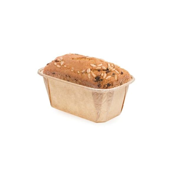 Ecopack Form för miniplumcake i non-stick papper, resistent upp till 220C, Dimensioner 80 x 40 x 40 mm, 50 stycken