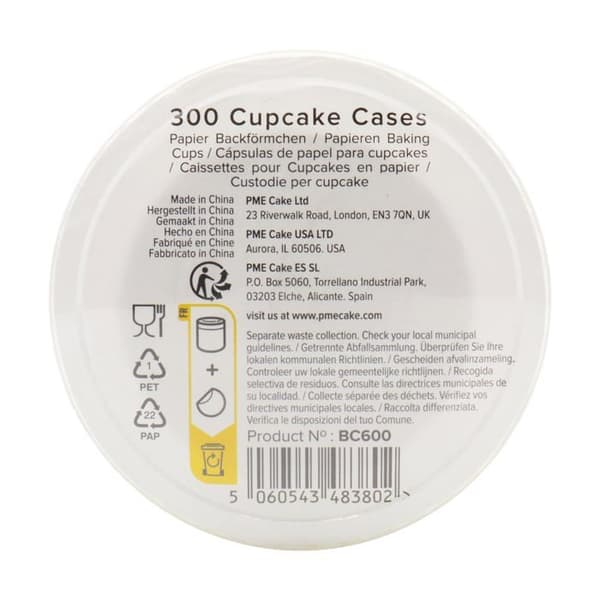 Box - SME pappersform - BC600 - White Cupcake Boxes, förpackning om 300 st