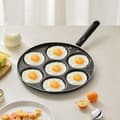 Miniatyrbillede 4 af 8: 7 hullers stegepande non stick stegt æg madlavningspande burger form husholdning køkken køkkengrej