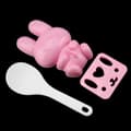 Miniatyrbild 4 av 10: 3st Livsmedelskvalitet PP Tecknad Kanin Modell Sushi Risform DIY Hantverk Onigiri Make Tool (Rosa)