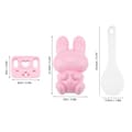 Miniatyrbild 10 av 10: 3st Livsmedelskvalitet PP Tecknad Kanin Modell Sushi Risform DIY Hantverk Onigiri Make Tool (Rosa)