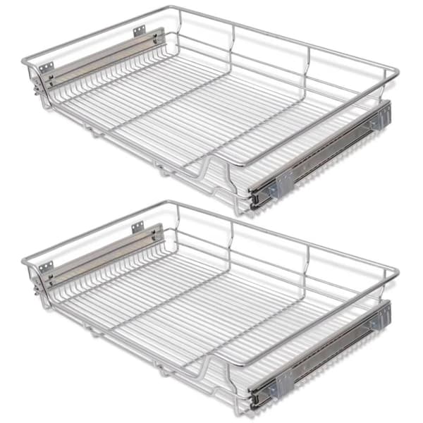 vidaXL Uttrekkbare kurvskuffer 2 stk 800 mm
