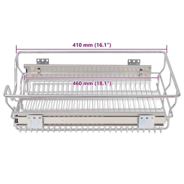 vidaXL Uttrekkbare kurvskuffer 2 stk 400 mm