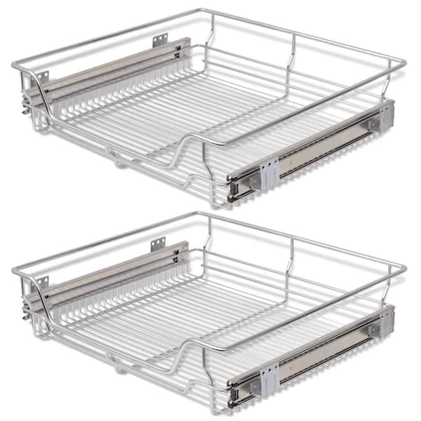 vidaXL Uttrekkbare kurvskuffer 2 stk 600 mm