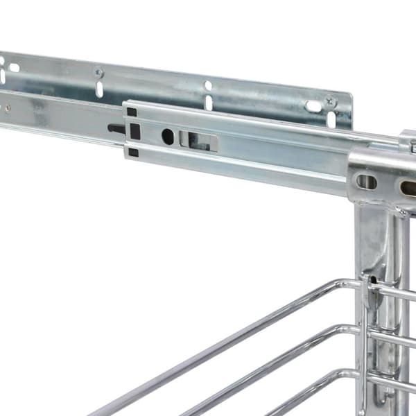 vidaXL Utdragbar inredning köksskåp 3 hyllor silver 47x25x56 cm
