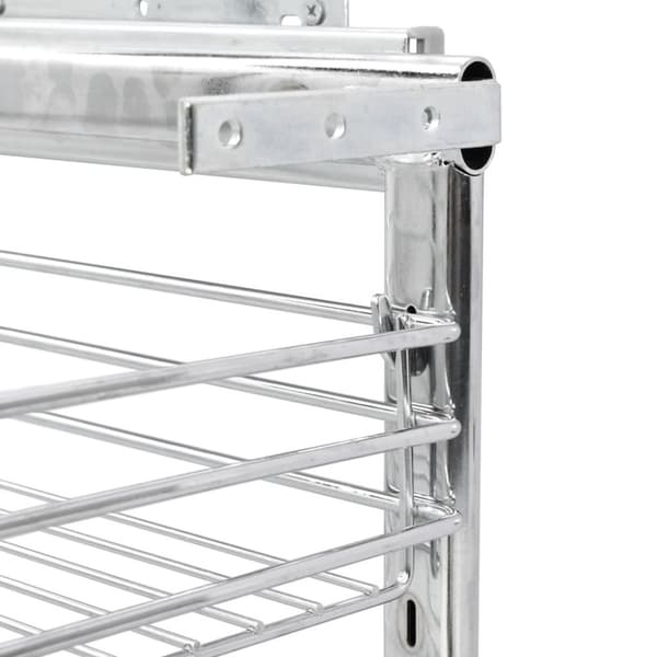 vidaXL Utdragbar inredning köksskåp 3 hyllor silver 47x25x56 cm