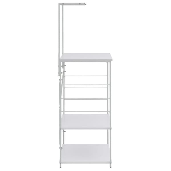 vidaXL køkkenreol til mikroovn 60x39,6x123 cm konstrueret træ hvid