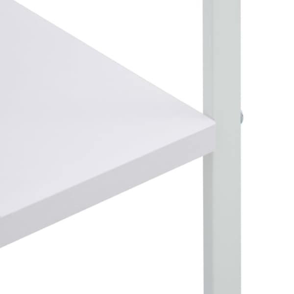 vidaXL køkkenreol til mikroovn 60x39,6x123 cm konstrueret træ hvid