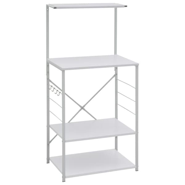 vidaXL Hylla för mikrovågsugn vit 60x39,6x123 cm konstruerat trä