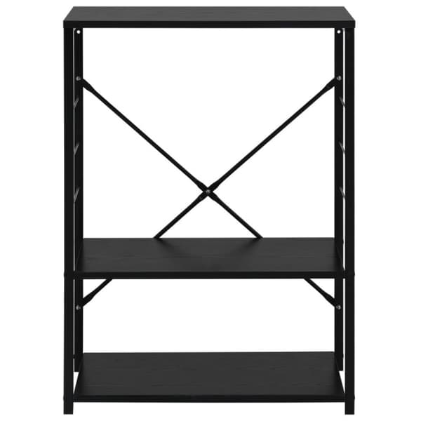 vidaXL Hylle til mikrobølgeovn svart 60x39,6x79,5 cm konstruert tre