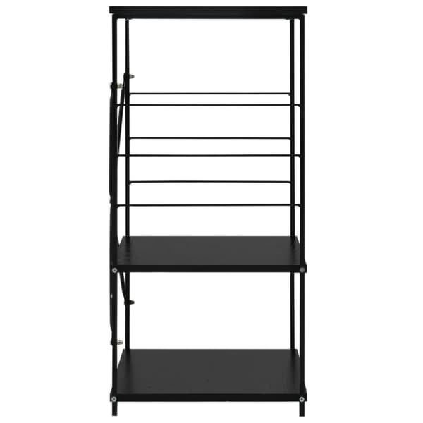 vidaXL Hylle til mikrobølgeovn svart 60x39,6x79,5 cm konstruert tre