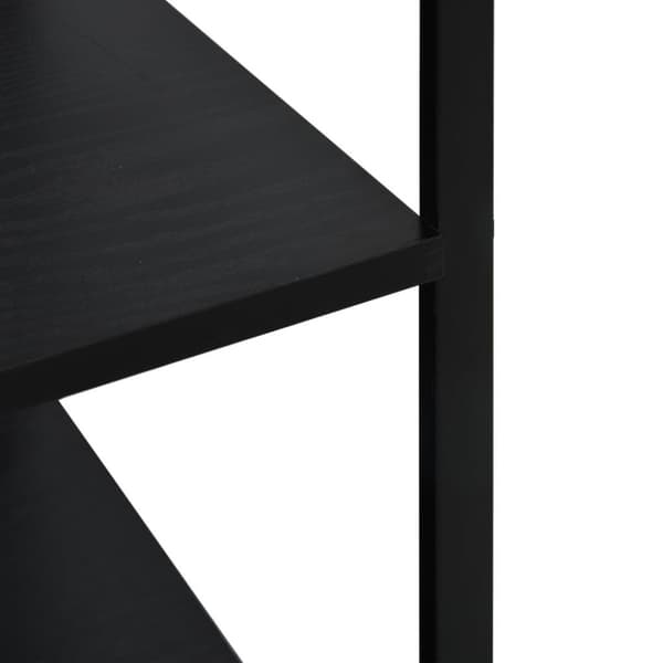 vidaXL Hylle til mikrobølgeovn svart 60x39,6x79,5 cm konstruert tre
