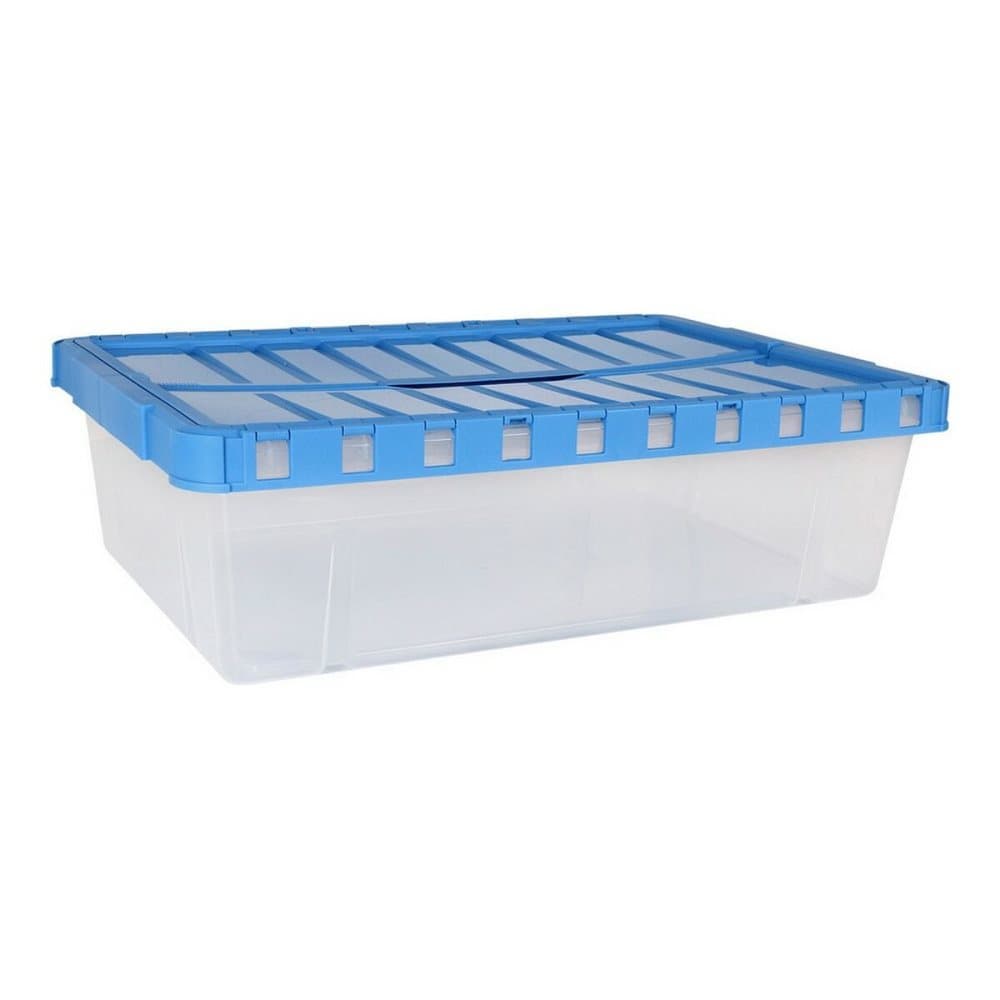Förvaringslåda med lock Double Transparent Antracitgrå (28 L)