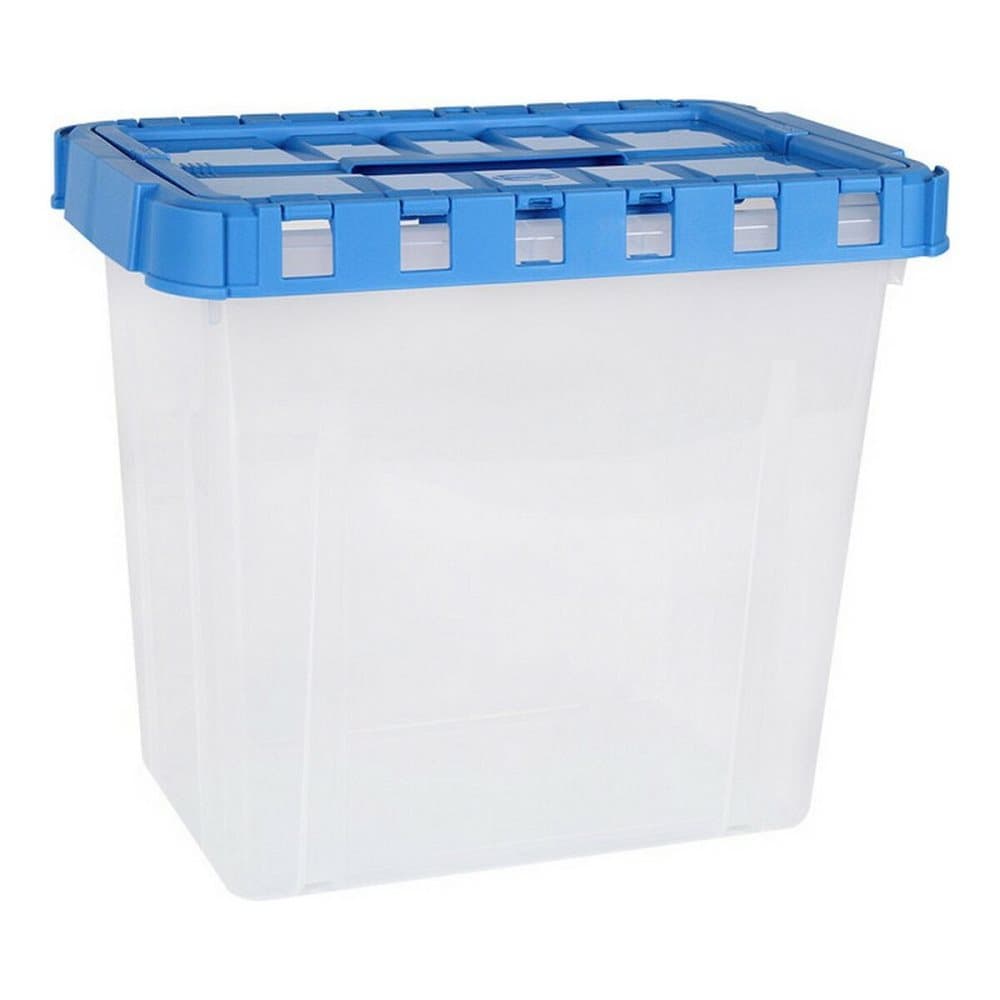 Förvaringslåda med lock Double Transparent Antracitgrå (5 L)