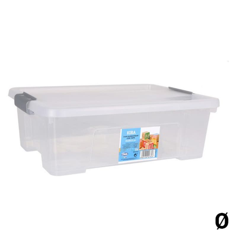 Förvaringslåda med lock Dem Kira Transparent - 32 l