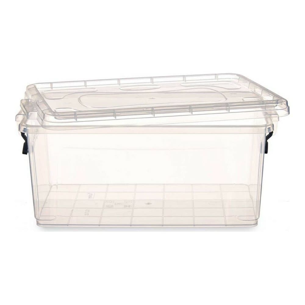 Förvaringslåda med lock Transparent Plast (27,5 x 18 x 42,5 cm)