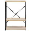 Miniatyrbilde 3 av 8: vidaXL Hylle til mikrobølgeovn svart eik 60x39,6x79,5cm konstruert tre