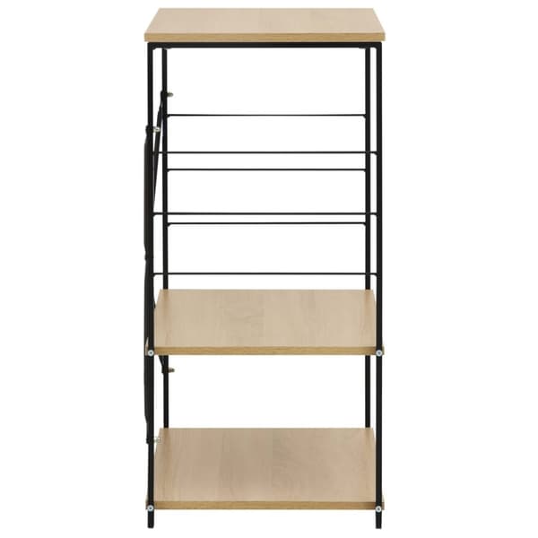 vidaXL Hylle til mikrobølgeovn svart eik 60x39,6x79,5cm konstruert tre