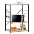 Miniatyrbilde 2 av 8: vidaXL Hylle til mikrobølgeovn svart eik 60x39,6x79,5cm konstruert tre
