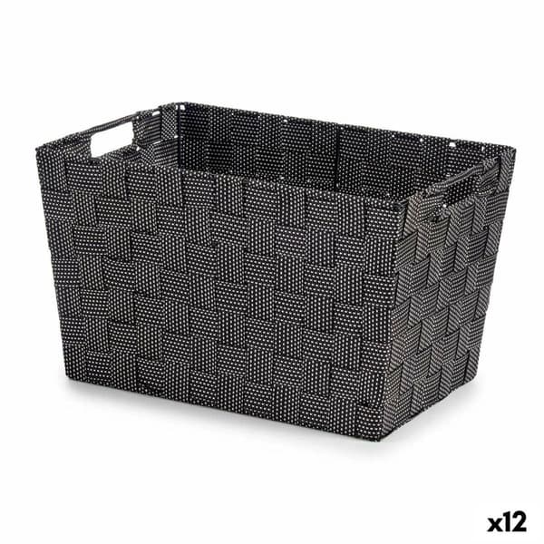 Kurv Kipit A3-6875 Sort Klæde 25 x 20 x 35 cm (12 enheder)