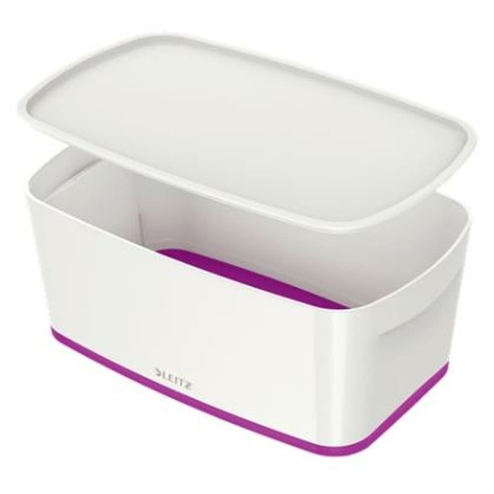 Förvaringslåda med lock Leitz MyBox WOW Vit Violett ABS (31,8 x 12,8 x 19,1 cm)
