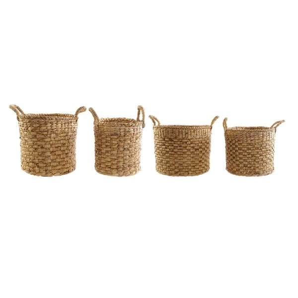 Korg - set DKD Home Decor Brun Naturell Jute (4 Delar)