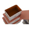 Miniatyrbild 3 av 4: Set med stapelbara förvaringslådor DKD Home Decor Brun Grå Orange 40 x 30 x 20 cm