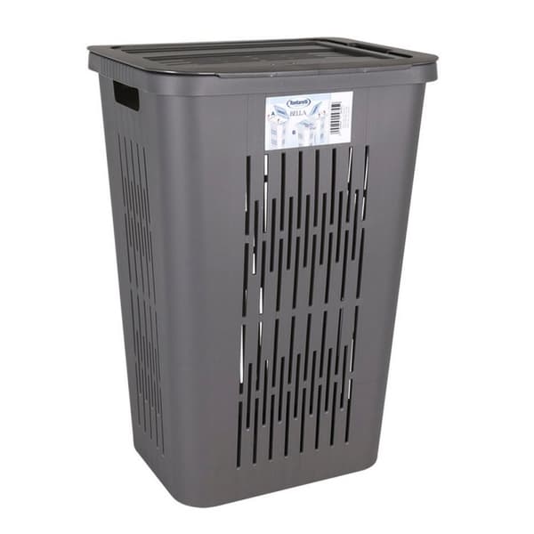 Vasketøjskurv Bella Grafit 60 L (40,5 x 33 x 59 cm)
