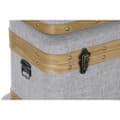 Pikkukuva 3 / 4: Arkkusetti DKD Home Decor 60 x 36 x 34 cm Luonnollinen Harmaa Puu