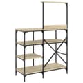 Miniatyrbilde 5 av 10: vidaXL Bakehylle sonoma eik 90x40x132 cm konstruert tre og metall