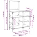 Miniatyrbilde 8 av 10: vidaXL Bakehylle sonoma eik 90x40x132 cm konstruert tre og metall