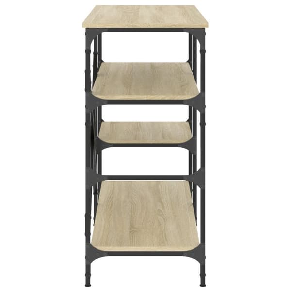 vidaXL Bakehylle sonoma eik 90x40x84 cm konstruert tre og metall