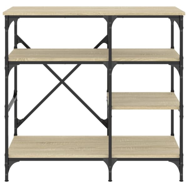 køkkenreol 90x40x84 cm konstrueret træ og metal sonoma-eg