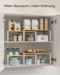 Miniatyrbillede 3 af 7: Køkkenarrangør-sæt af 2-ekspanderbart Stackable-Wolkwit-Naturel Beige