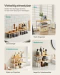 Miniatyrbillede 5 af 7: Køkkenarrangør-sæt af 2-ekspanderbart Stackable-Wolkwit-Naturel Beige