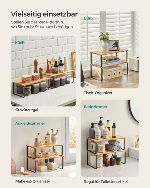 Köksarrangörsuppsättning av 2-metall bläck naturlig beige