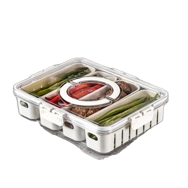 Køleskabsorganisator, 4 Rum, Miljøvenligt Design,HVID