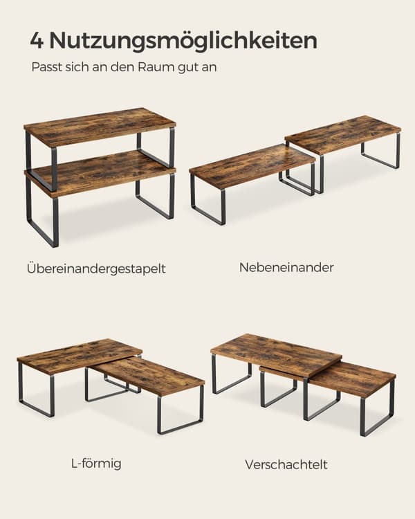 Køkkenopbevaring Berger-Metal-Stackable-blæk-zwart-vintage brun