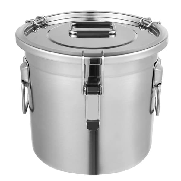 Rostfritt Stål Förvaringsburk, 12L Kapacitet, Lufttät Design,Silver