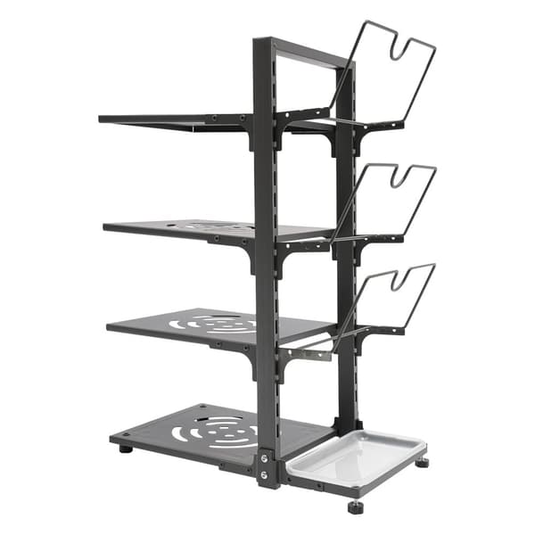 Krukorganisatör, 4-nivådesign, justerbar höjd,GRÅ