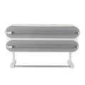 Miniatyrbillede 2 af 2: Væghængt Plastfolie Dispenser, Aluminiumfolie Skærer, Pladsbesparende Køkkenorganisator,Grå, M