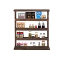 Miniatyrbild 2 av 2: Rustik Trä Väggmonterad Kryddhylla, Stabil 4-Tier Organisatör, Platsbesparande Design,Kolsyrat trä, 4-nivå