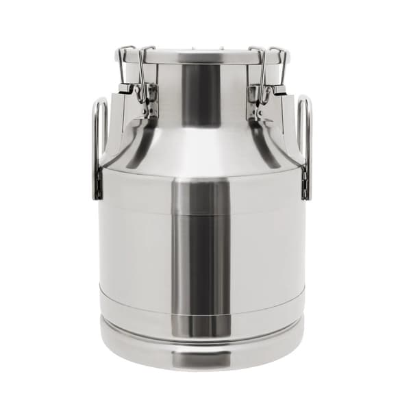 Rustfrit Stål Mælk Opbevaringskanne, 10L Kapacitet, Moderne Design,Sølv