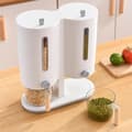 Miniatyrbillede 3 af 4: Cereal Dispenser, 11 lbs kapacitet, klar design, dobbelt spand opbevaring