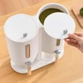 Miniatyrbillede 2 af 4: Cereal Dispenser, 11 lbs kapacitet, klar design, dobbelt spand opbevaring