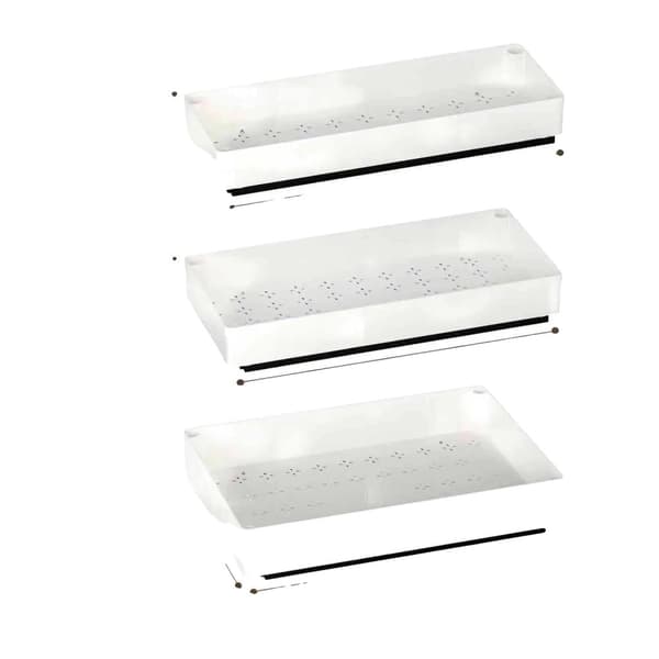 Köksförvaringslåda Set, Hållbar Plast, Modern Minimalistisk Design,VIT